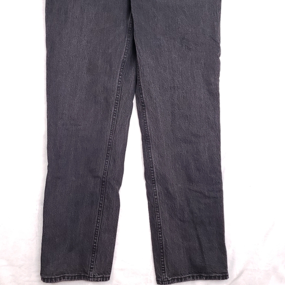 Abercrombie The 90s Straight Ultra High Rise Black Denim Jeans Women 31 Reg 12R - Picture 3 of 10